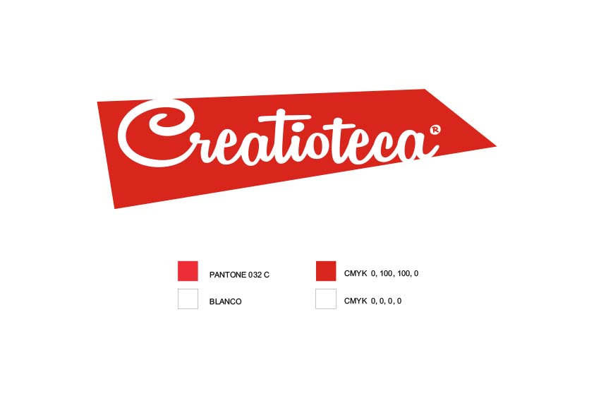 Logotipo de Creatioteca. Colores.