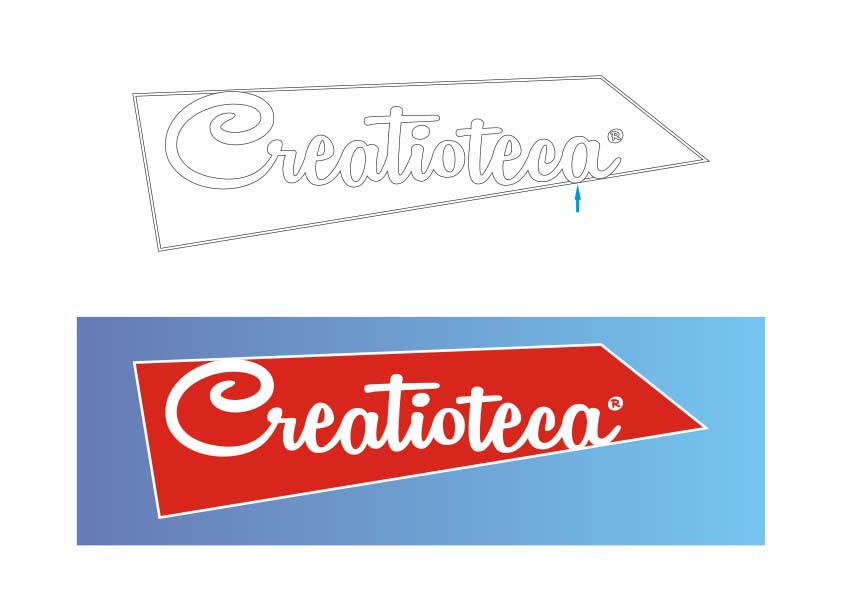 Logotipo de Creatioteca sobre fondo de color.