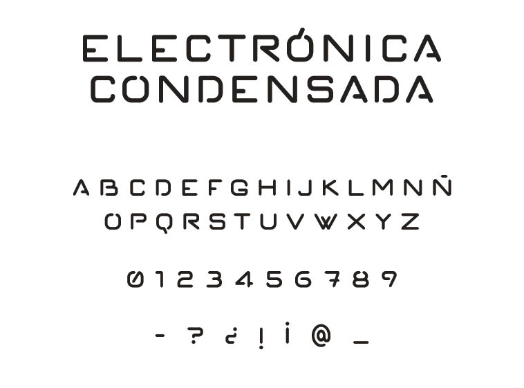 Tipografía Electrónica Condensada