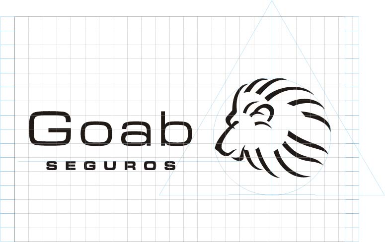 Geometría del logotipo horizontal de Goab Seguros